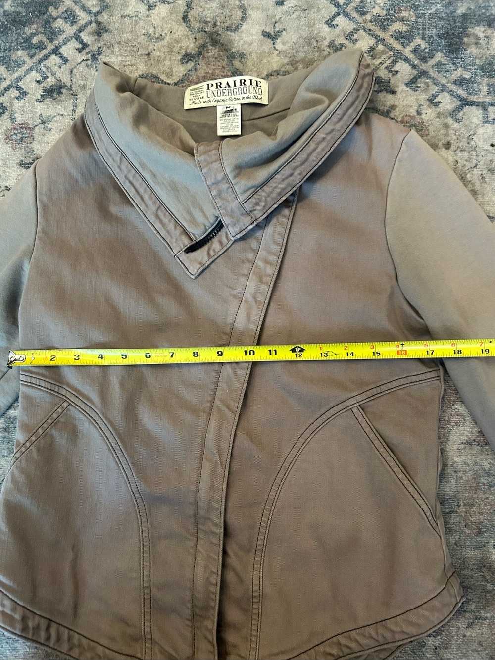 Prairie Underground Soft Taupe Cotton Jacket Organic Cotton Art to Wear - Picture 6 of 10